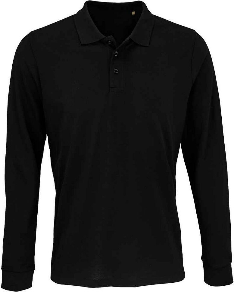 SOLS Unisex Adult Prime Pique Langarm-Poloshirt (Schwarz)
