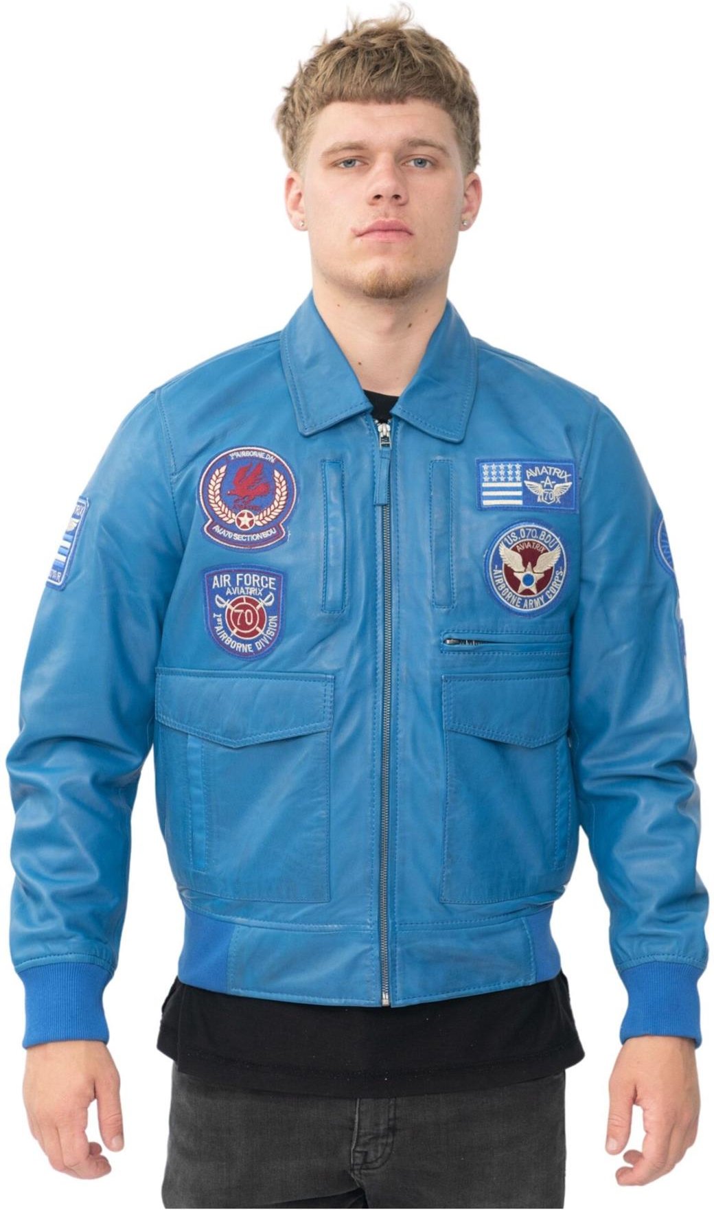 Herren-Air-Force-Bomberjacke aus Leder – Dublin