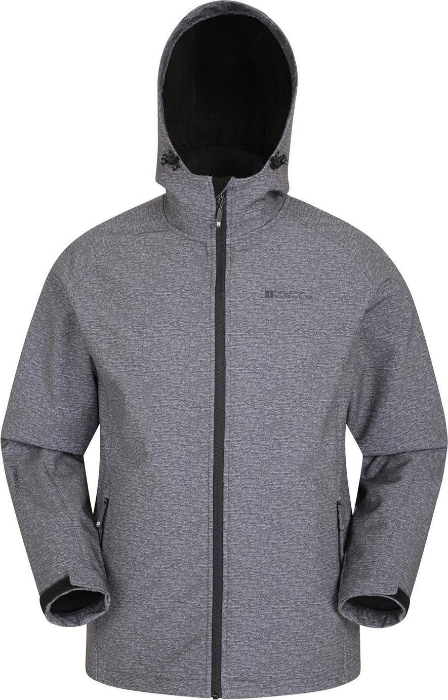 Mountain Warehouse Herren Exodus Showerproof Soft Shell Jacke (Holzkohle)