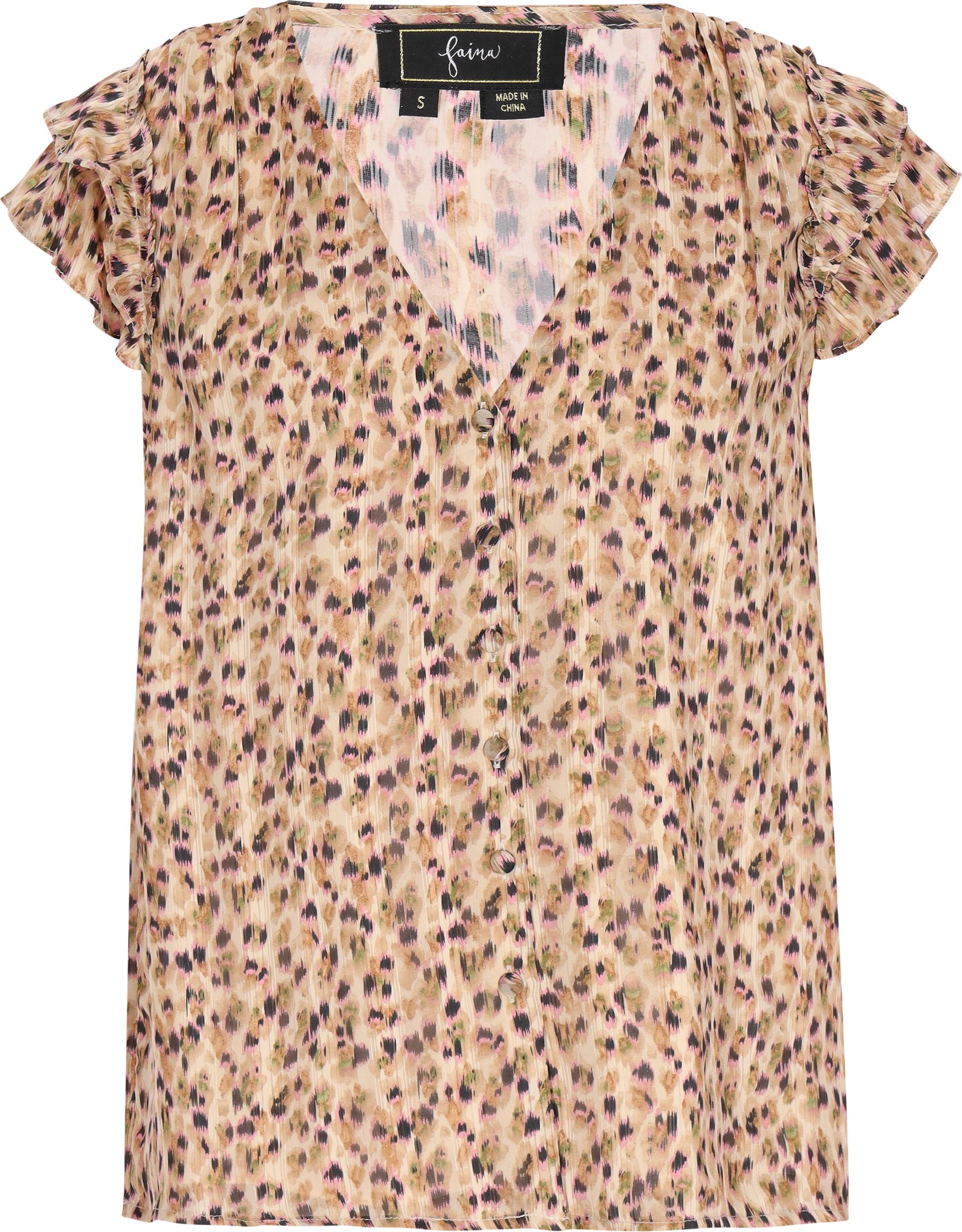Faina Bluse Frauen beige mehrfarbig