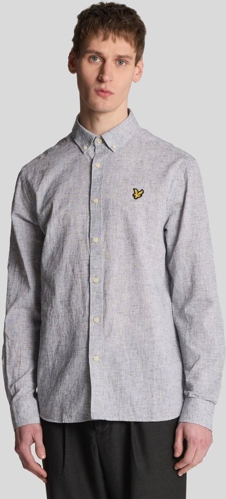 Lyle & Scott Leinen-Oxfordhemd - Dunkelblau