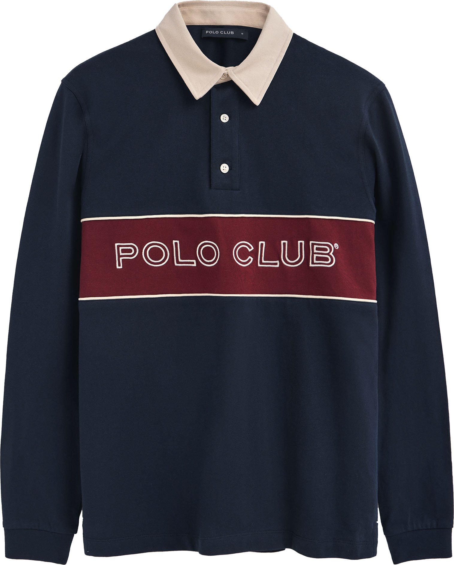 Poloshirt Daviero marineblau mit gesticktem Polo Club-Logo