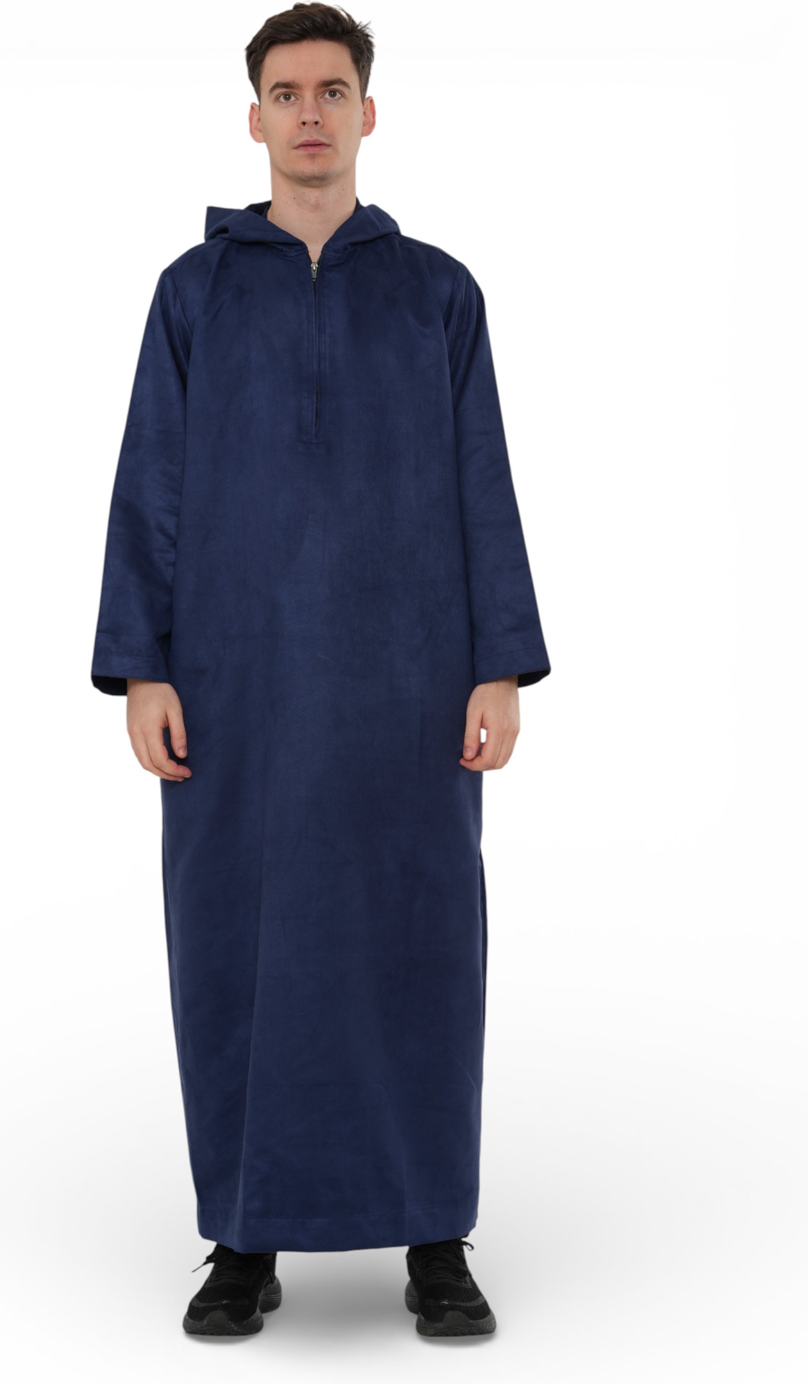 Herren Kapuzen Eid Marineblau Marokkanische Jubba Robe Ramadan Eid Thobe – HM12