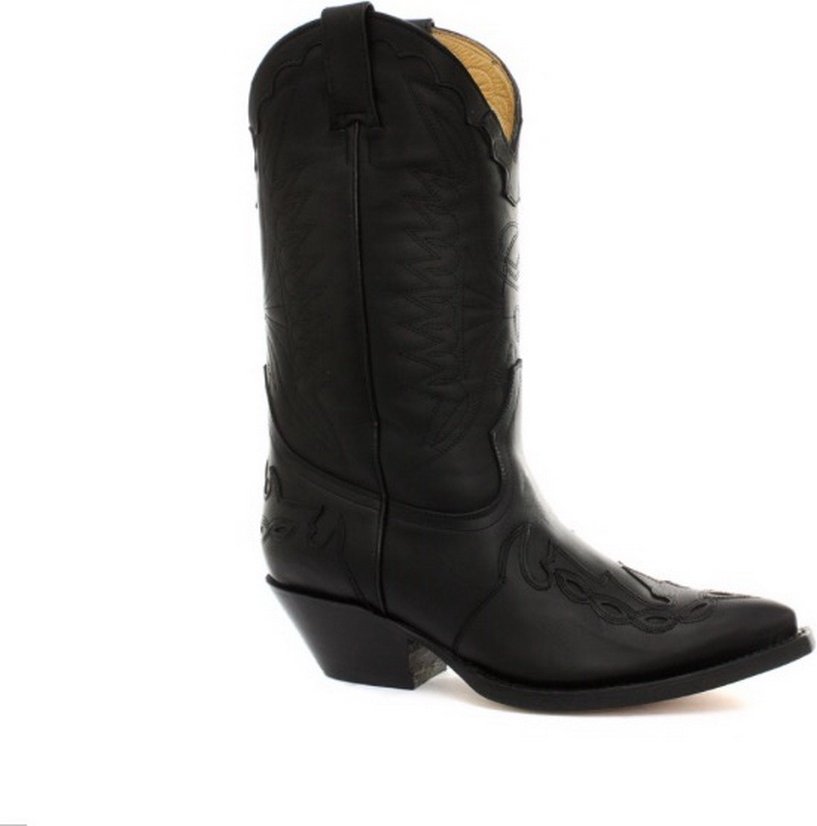 Grinders Unisex-Cowboystiefel aus schwarzem Leder, Arizona HI