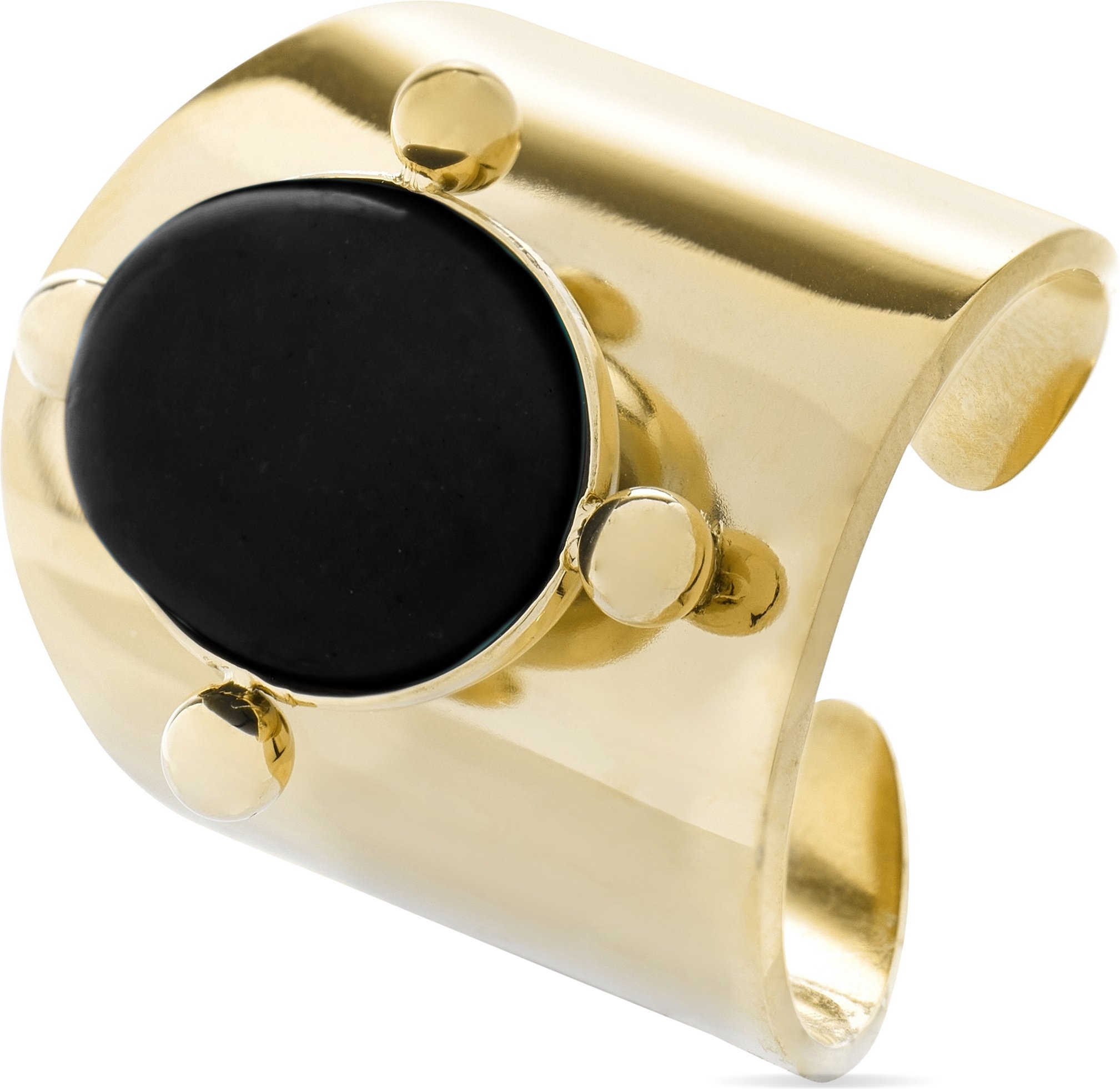 Luxenter Onyx Ring aus 18K Gelbgold - Rhumo