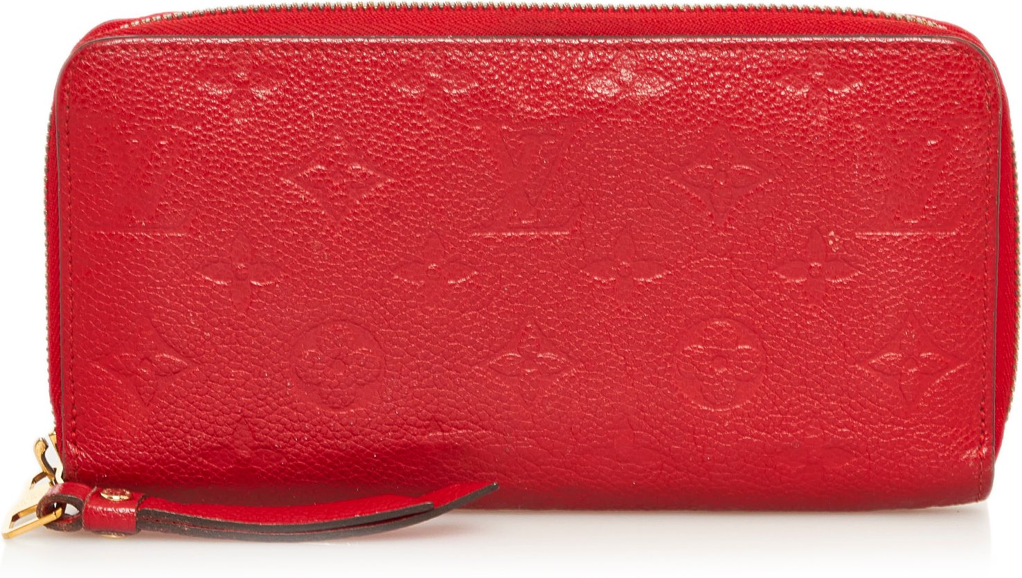 Vintage Louis Vuitton Monogram Empreinte Zippy Wallet Red
