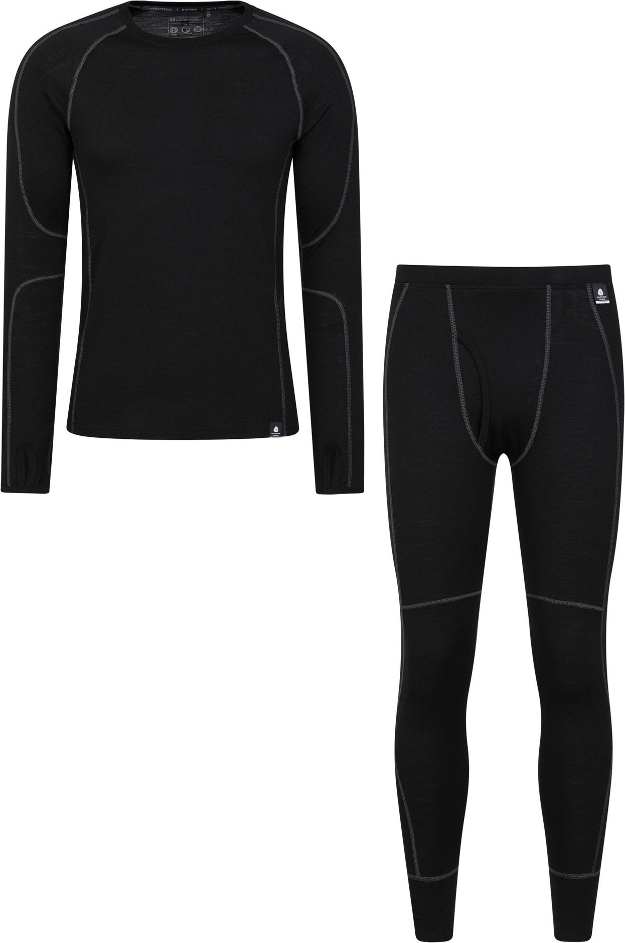 Mountain Warehouse - Ensemble thermique ASGARD - Homme (Noir)