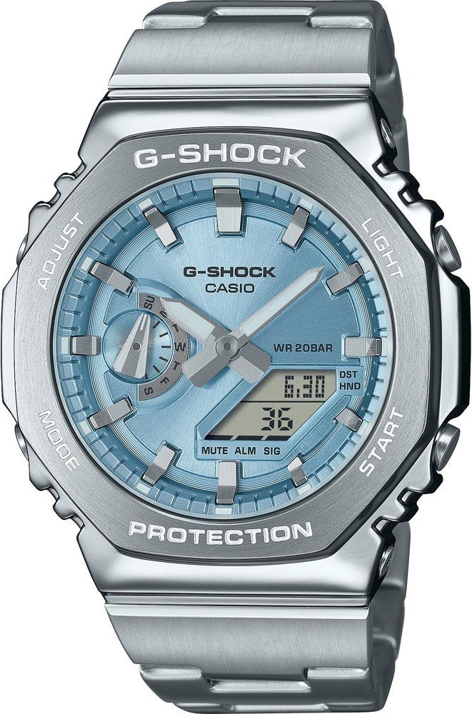 Casio G-Shock Herren Silberuhr GM-2110D-2AER
