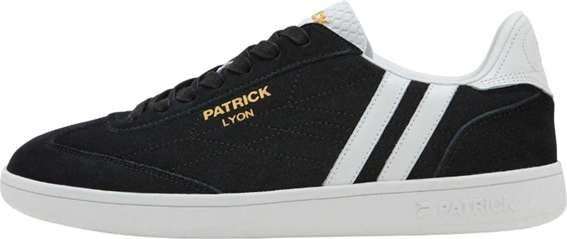 Patrick - "Lyon" Sneaker für Herren, Wildleder, Cupsohle (Schwarz/Weiß)