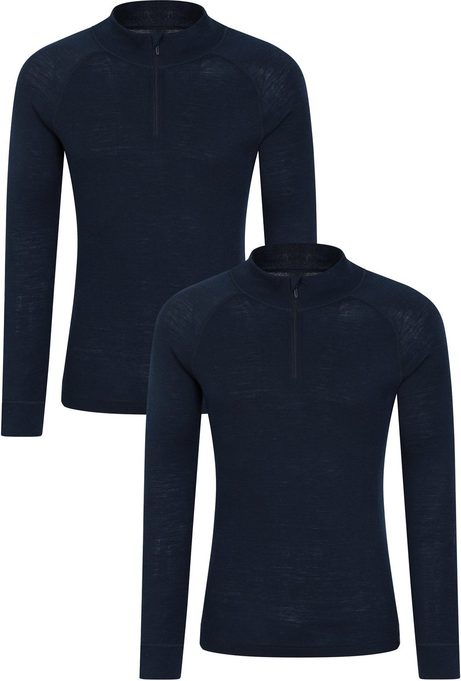 Mountain Warehouse Herren Merinowolle Base Layer Top (2er Pack) (Navy)