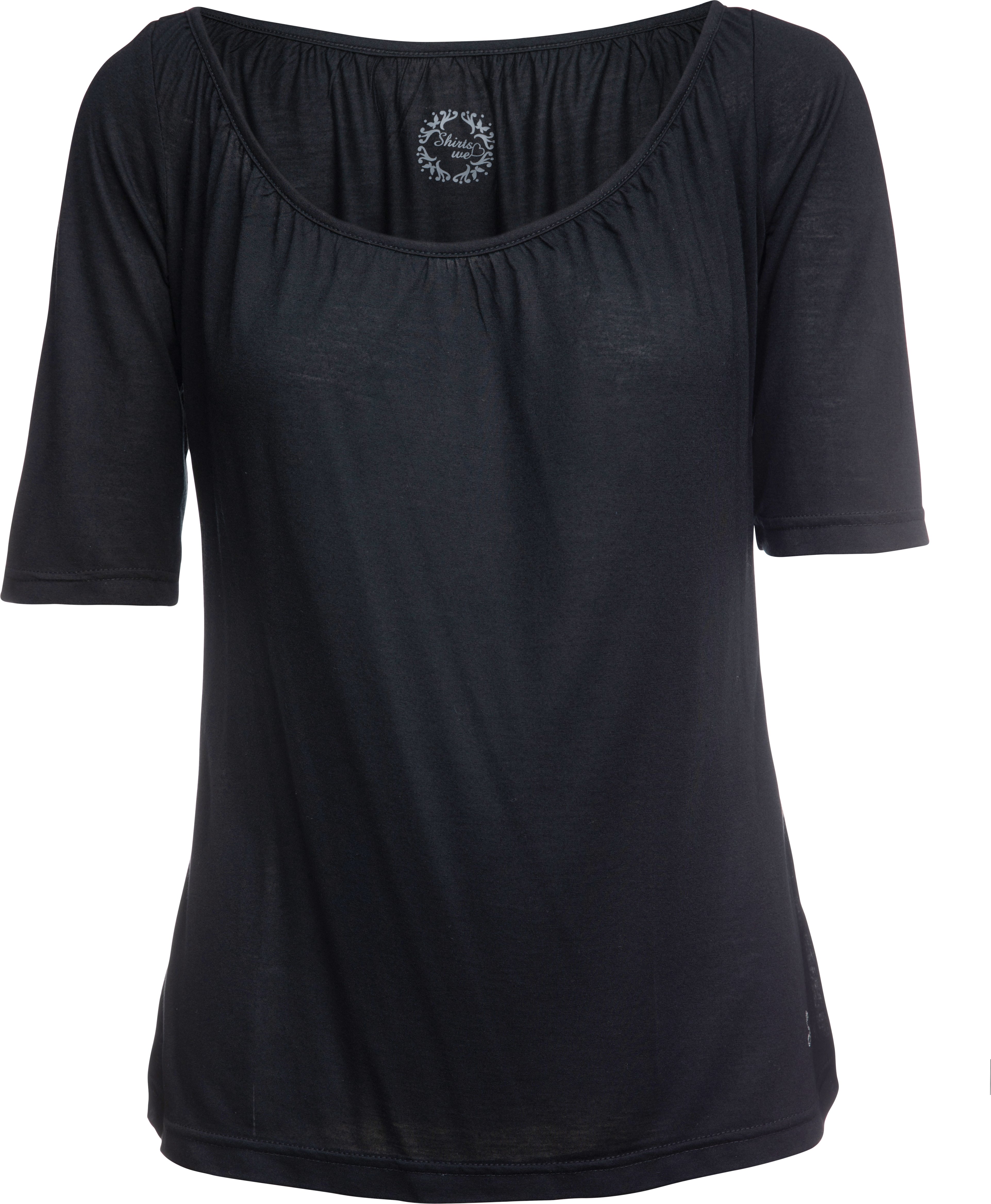 Kurzärmeliges schwarzes Top