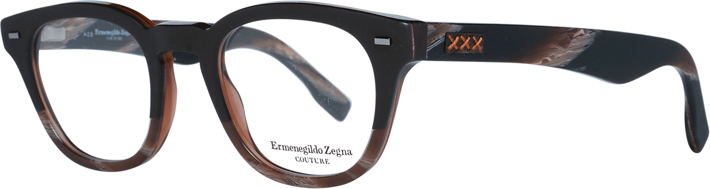 Zegna Couture Braune Männer Brillenfassung