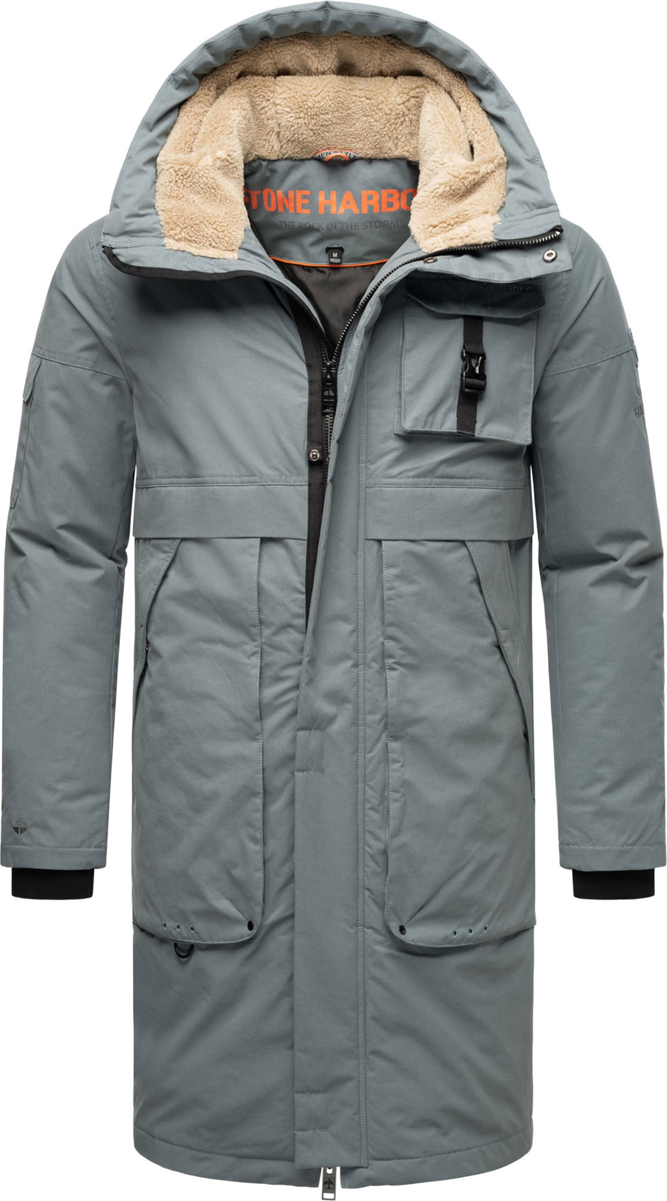 Stone Harbour Herren Outdoorjacke Cyriaan mit Teddyfellkapuze & winddichtem Design