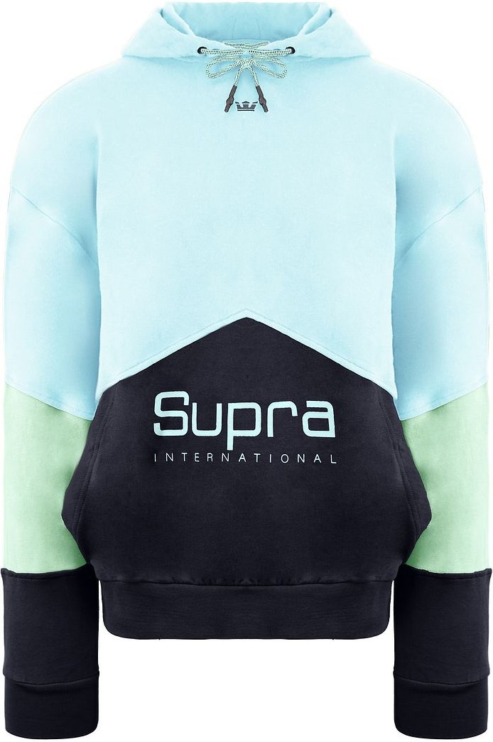 Supra Long Sleeve Pullover Blue Herren 92 Fleece Hoodie 102552 366