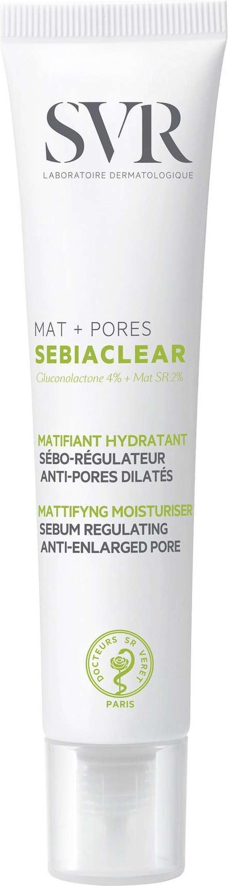 SVR Sebiaclear Mat+Pores 40ml - Sebum-regulierende Gesichtsfluid für fettige Haut