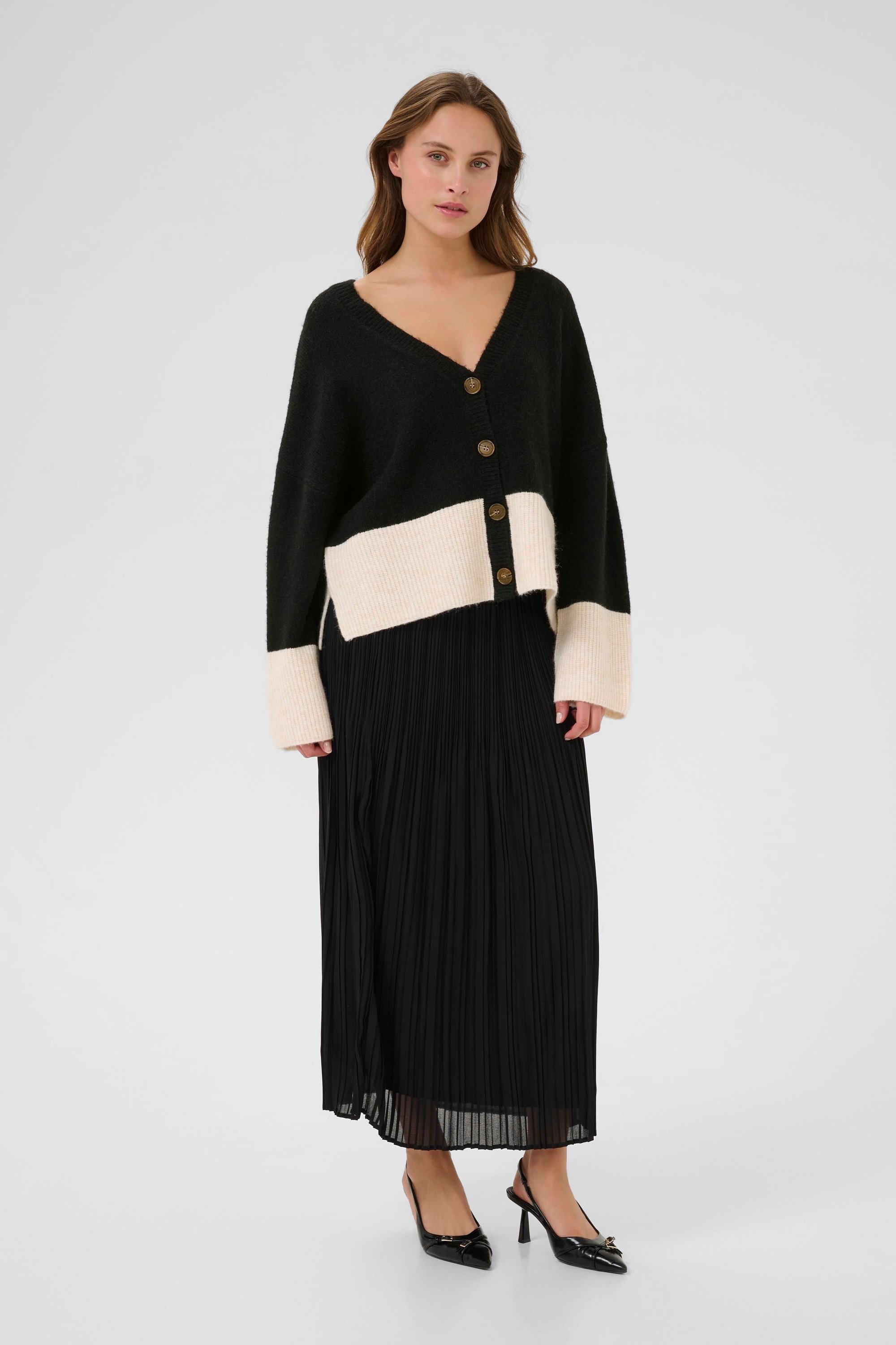 Strickjacke CUnicky Oversize fit black offwhite