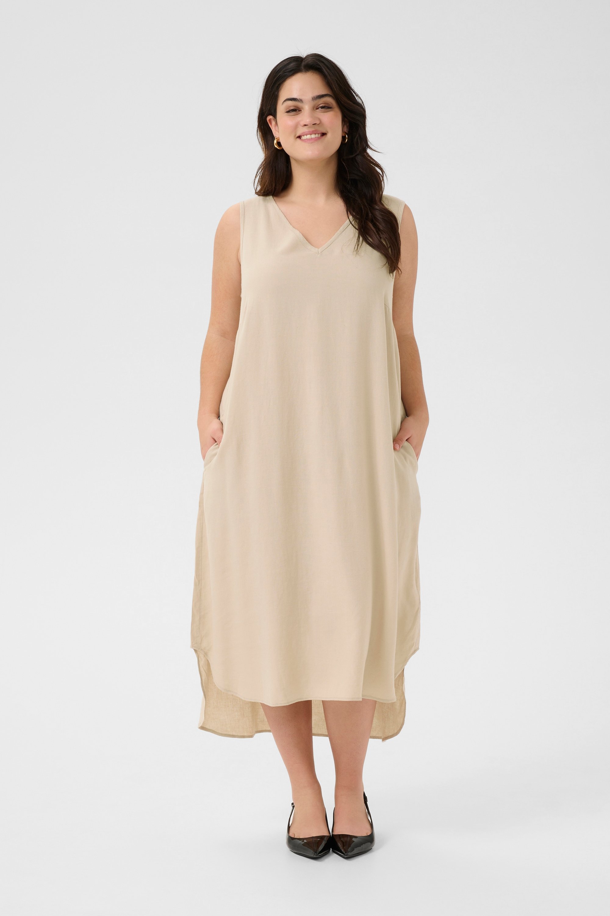 Kleid A-shape beige