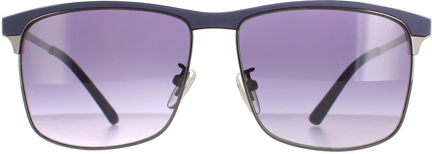 Polizei Rechteckig Herren Matte Blau Gunmetal Blau Gradient SPL570N Crossover 2