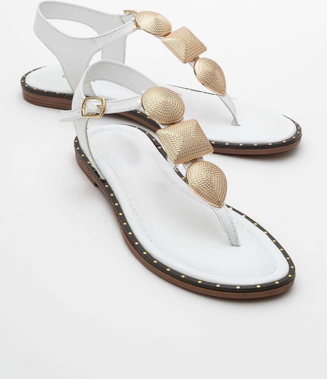 Giulia Leder Flach Sandale (Women)