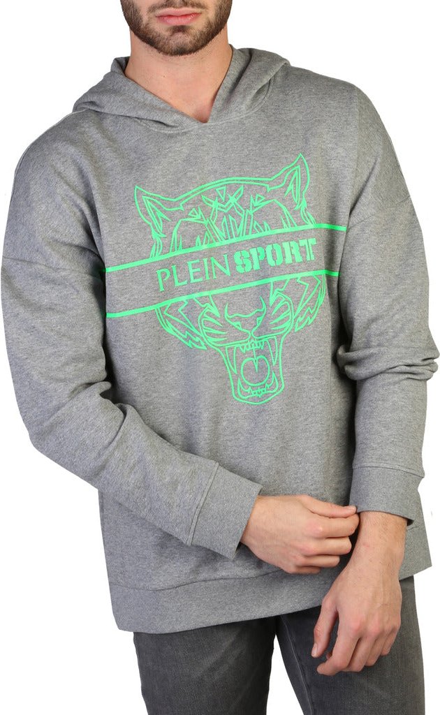 Thumbnail - Plein Sport Herren grauer Baumwollpullover