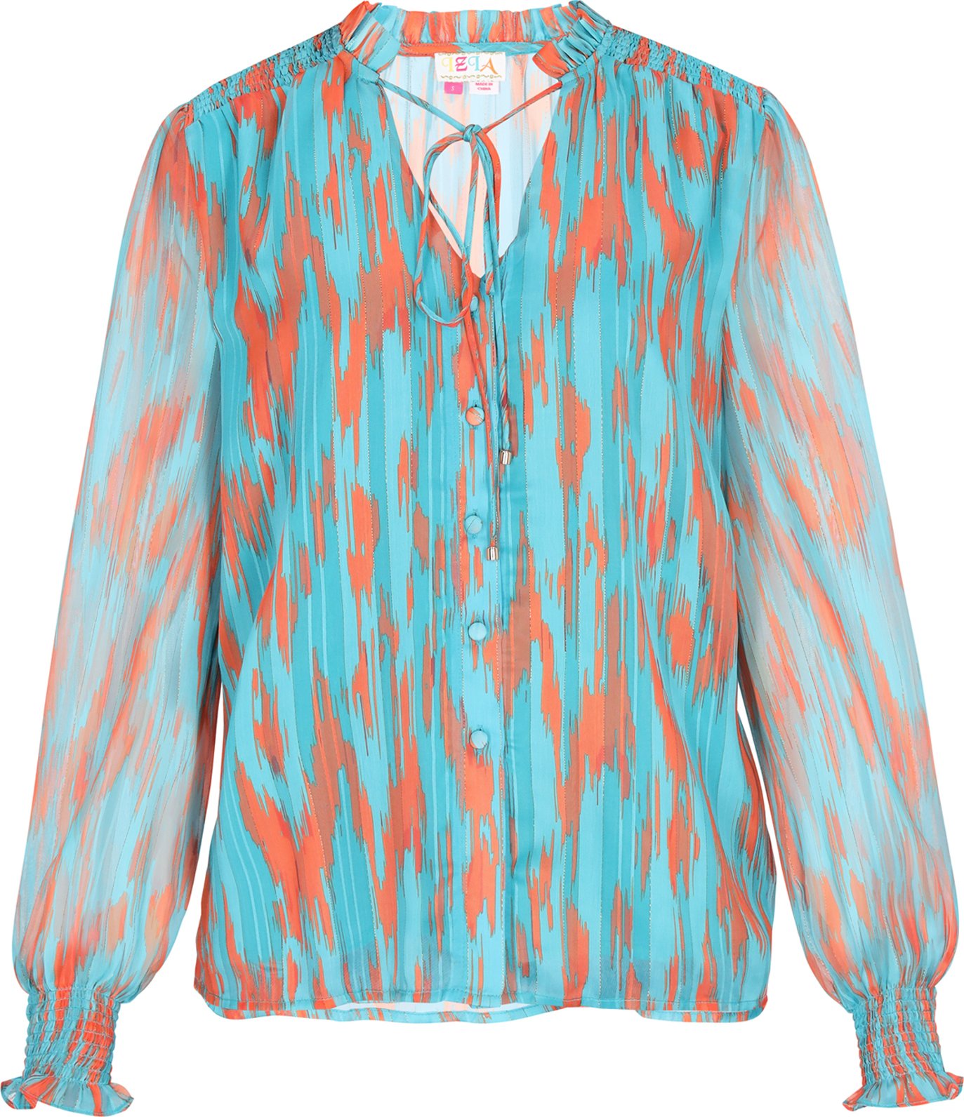 Thumbnail - IZIA Bluse Frauen aqua mehrfarbig