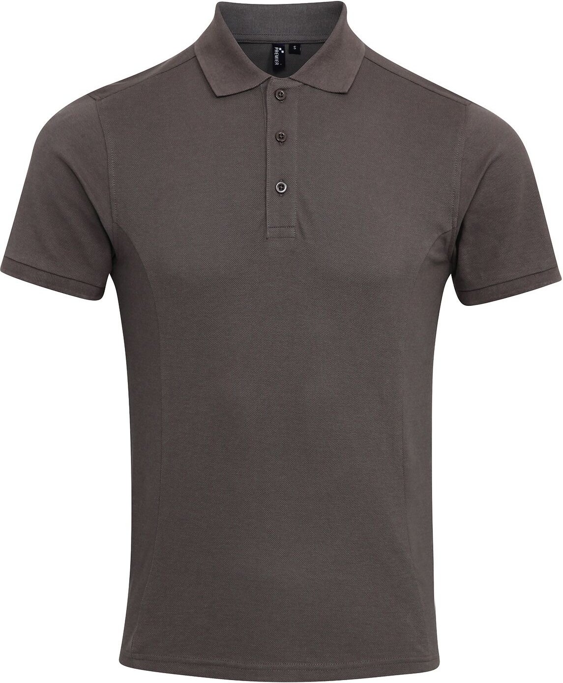 Premier Mens Coolchecker Plus Pique Polo mit CoolPlus (Dunkelgrau)
