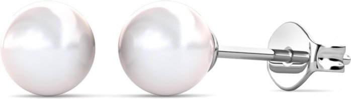 Vollmond Perlenohrringe - Silber und Kristall