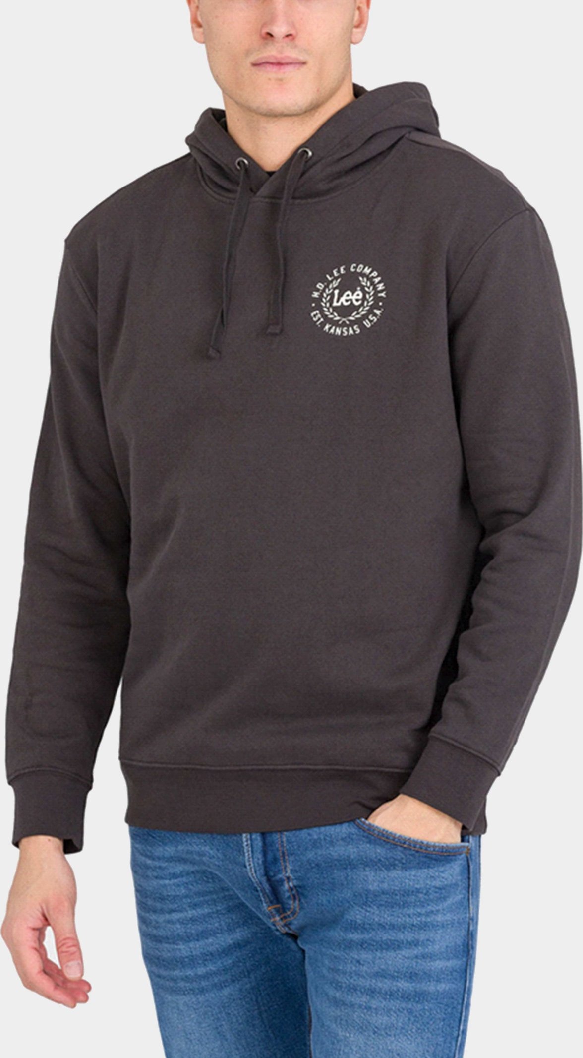 Lee – logo-hoodie, schwarz gewaschen