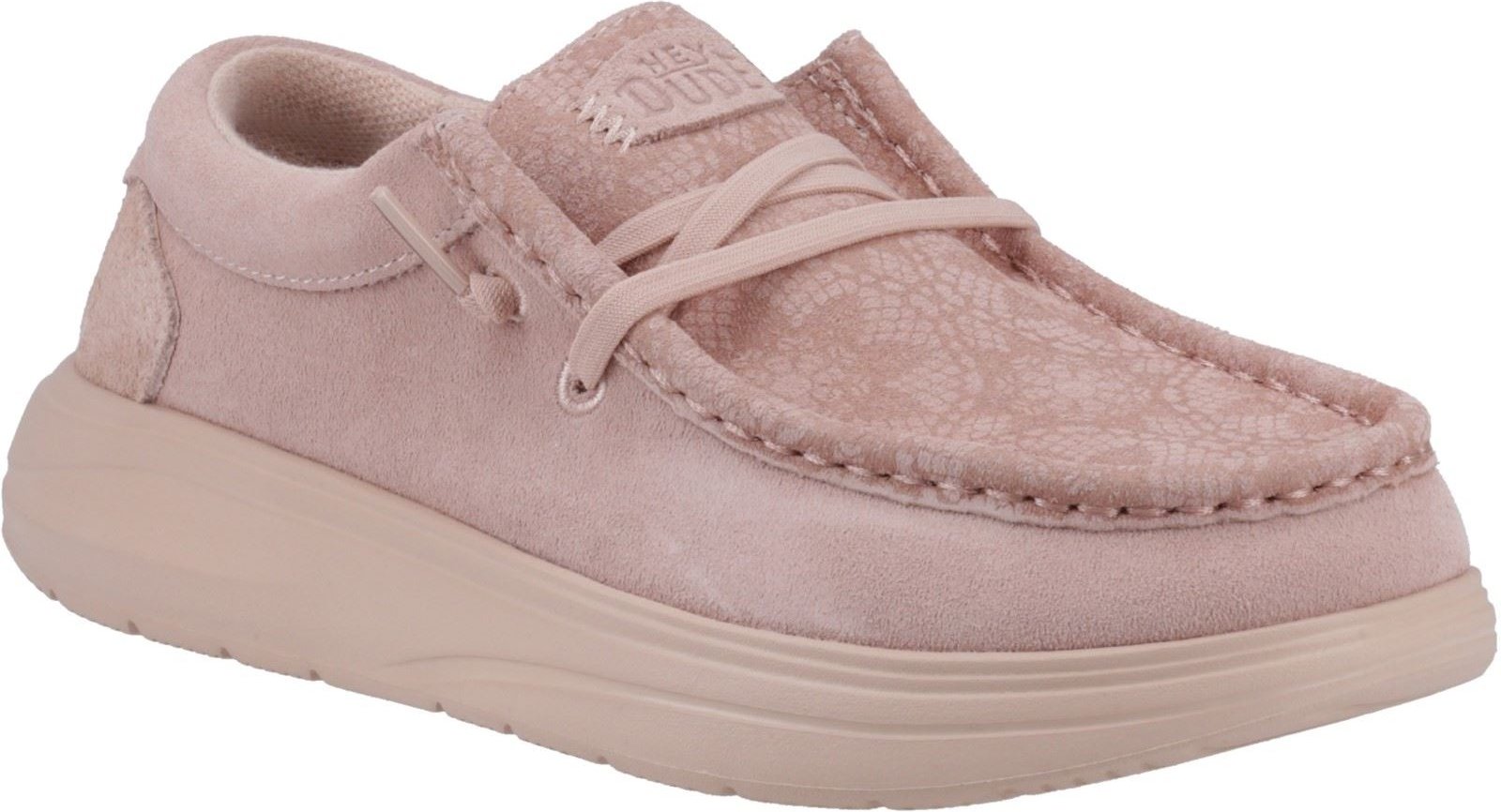 HEYDUDE Wendy COMF Wildleder Damenschuhe in Roséstaub Mokassins
