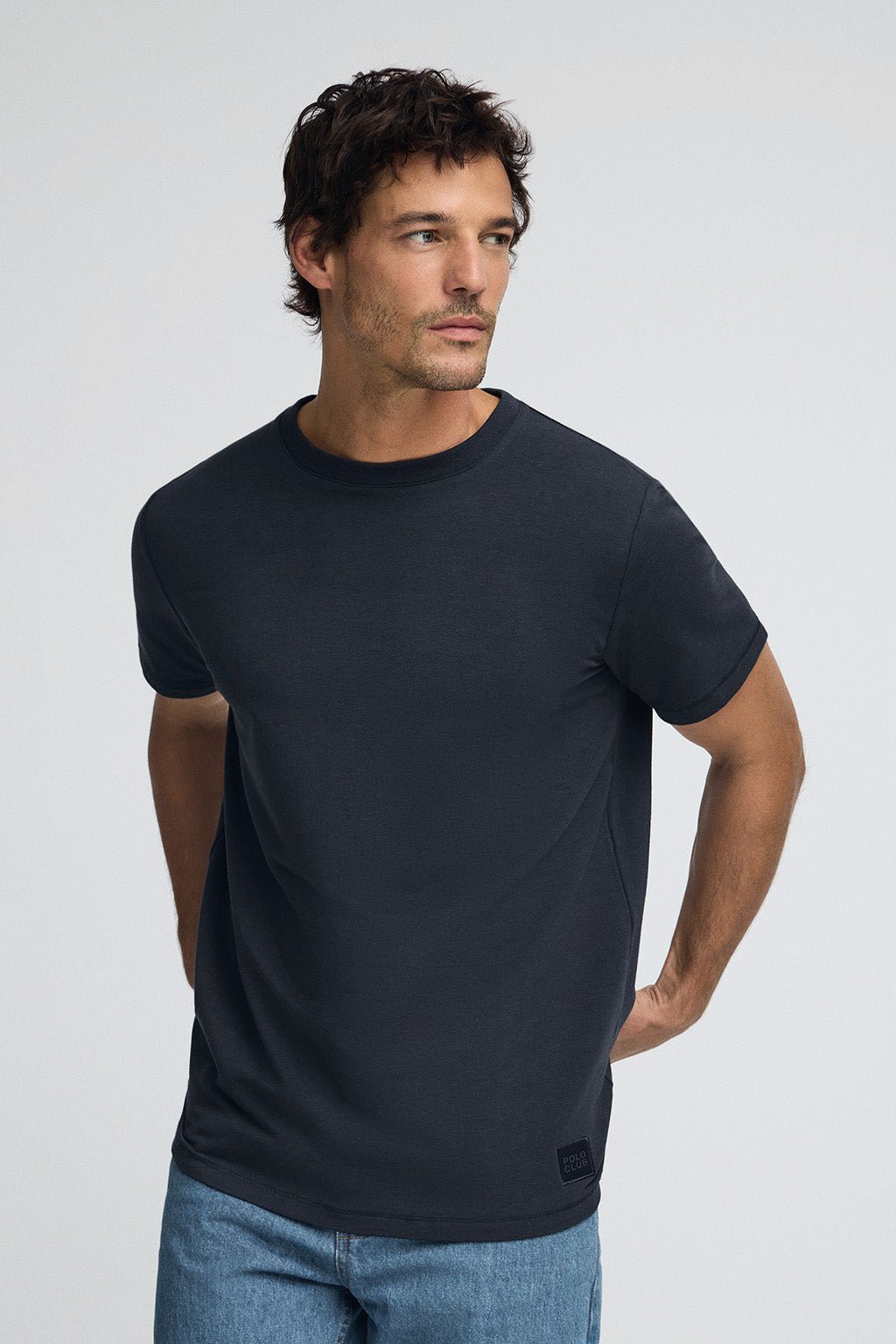 T-Shirt Amore marineblau mit Polo Club-Patch