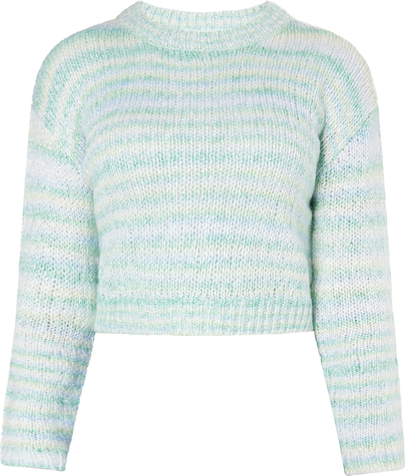 Mymo Strickpullover Damen WEICHES GRÜN MEHRFARBIG