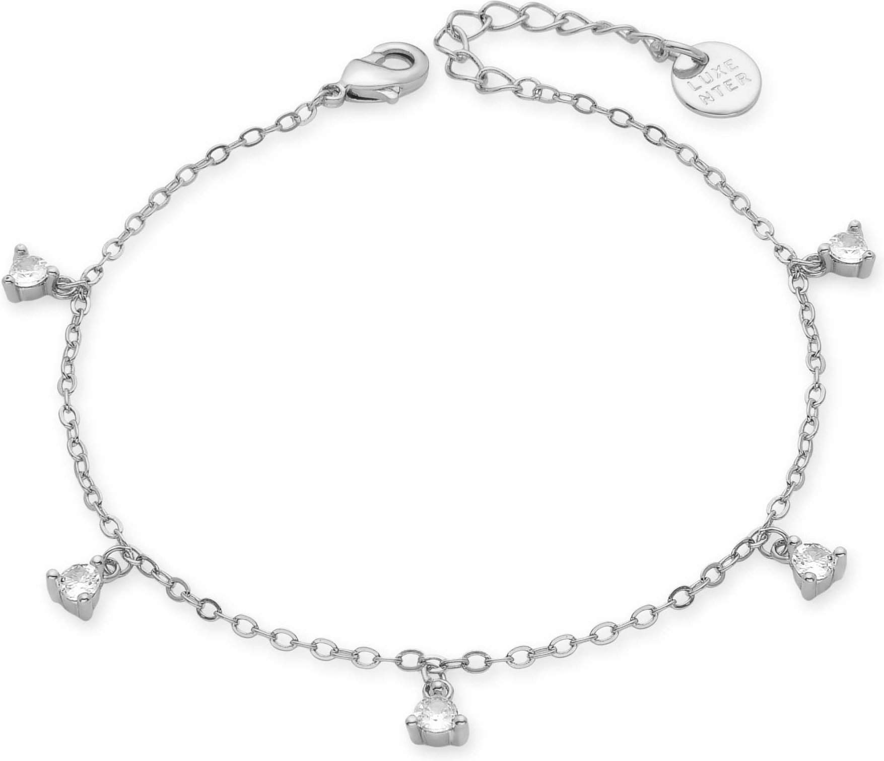 Luxenter Rhodium plattierter Brillant Zirkonia Armband - Kisain