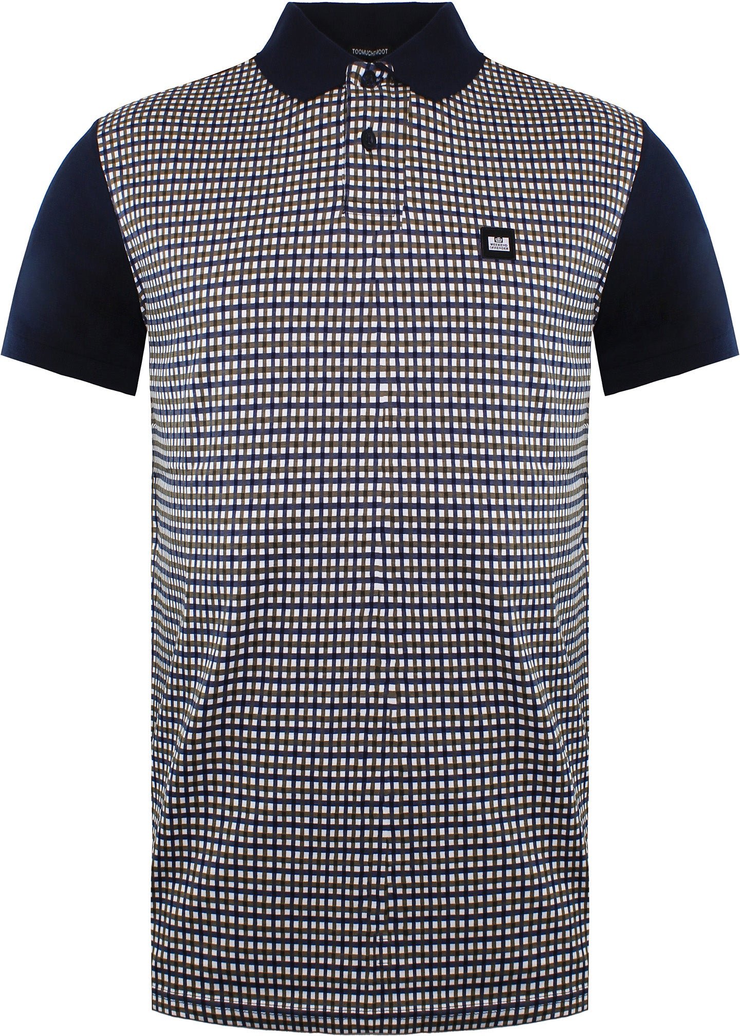 Wochenende Täter Santeram Mens Checkered Polo Shirt