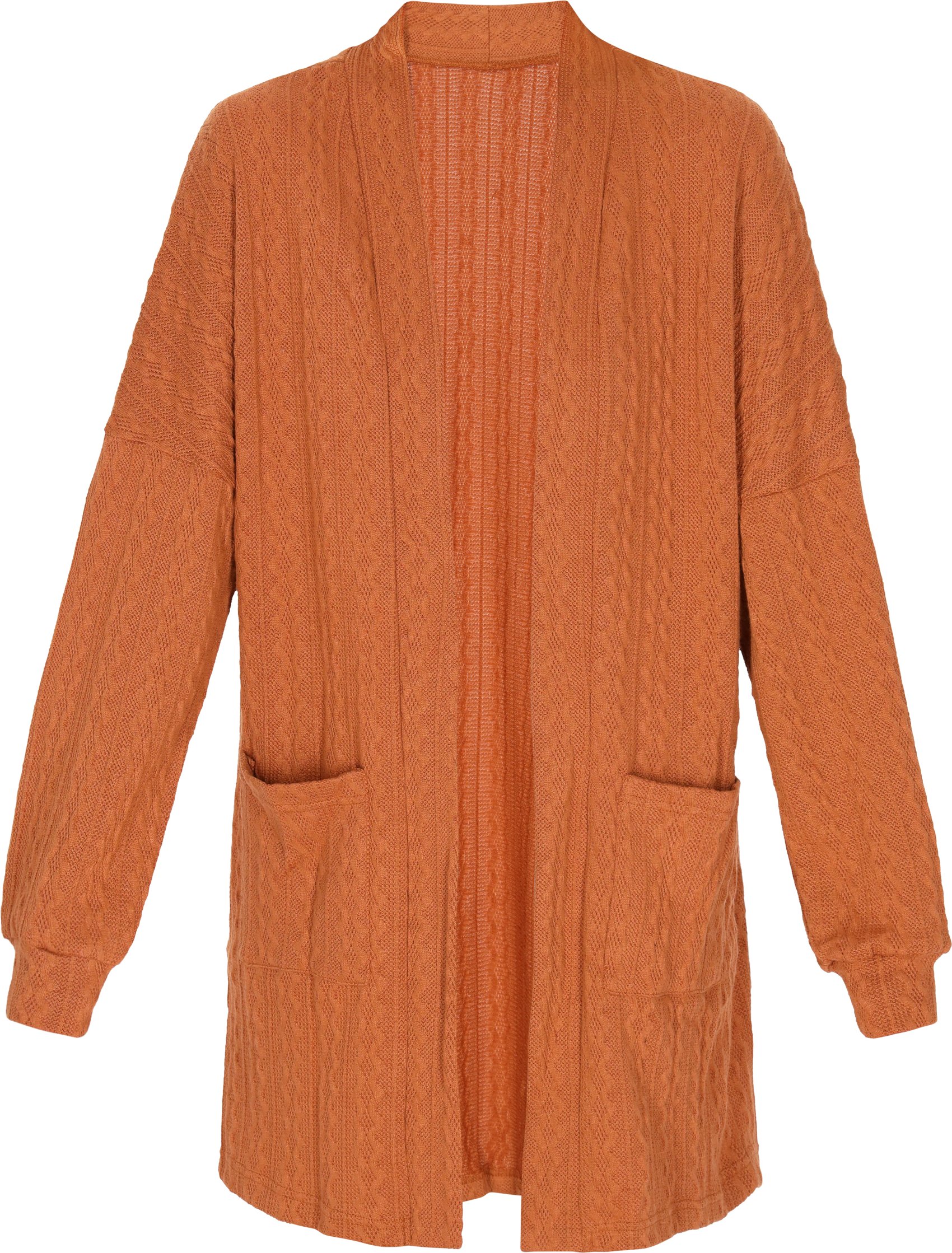 IZIA Strickjacke Frauen Kastanie