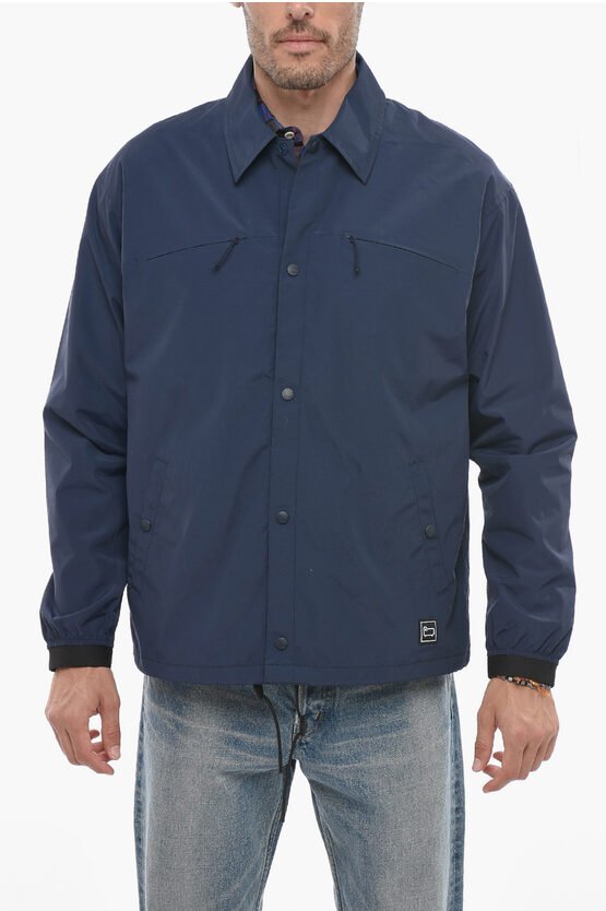 Nylon-Overshirt MOUNTAIN STROLL mit Druckknöpfen in Blau