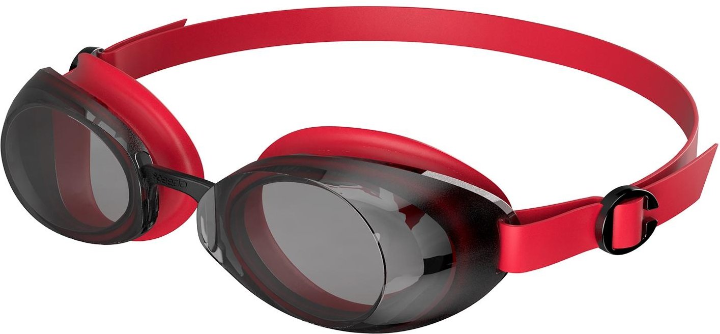 Speedo - "Jet 2.0" Schwimmbrille für Herren/Damen Unisex (Rot/Rauch-Grau)