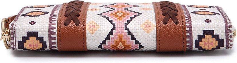 Bestickte Geldbörse mit geometrischem Design