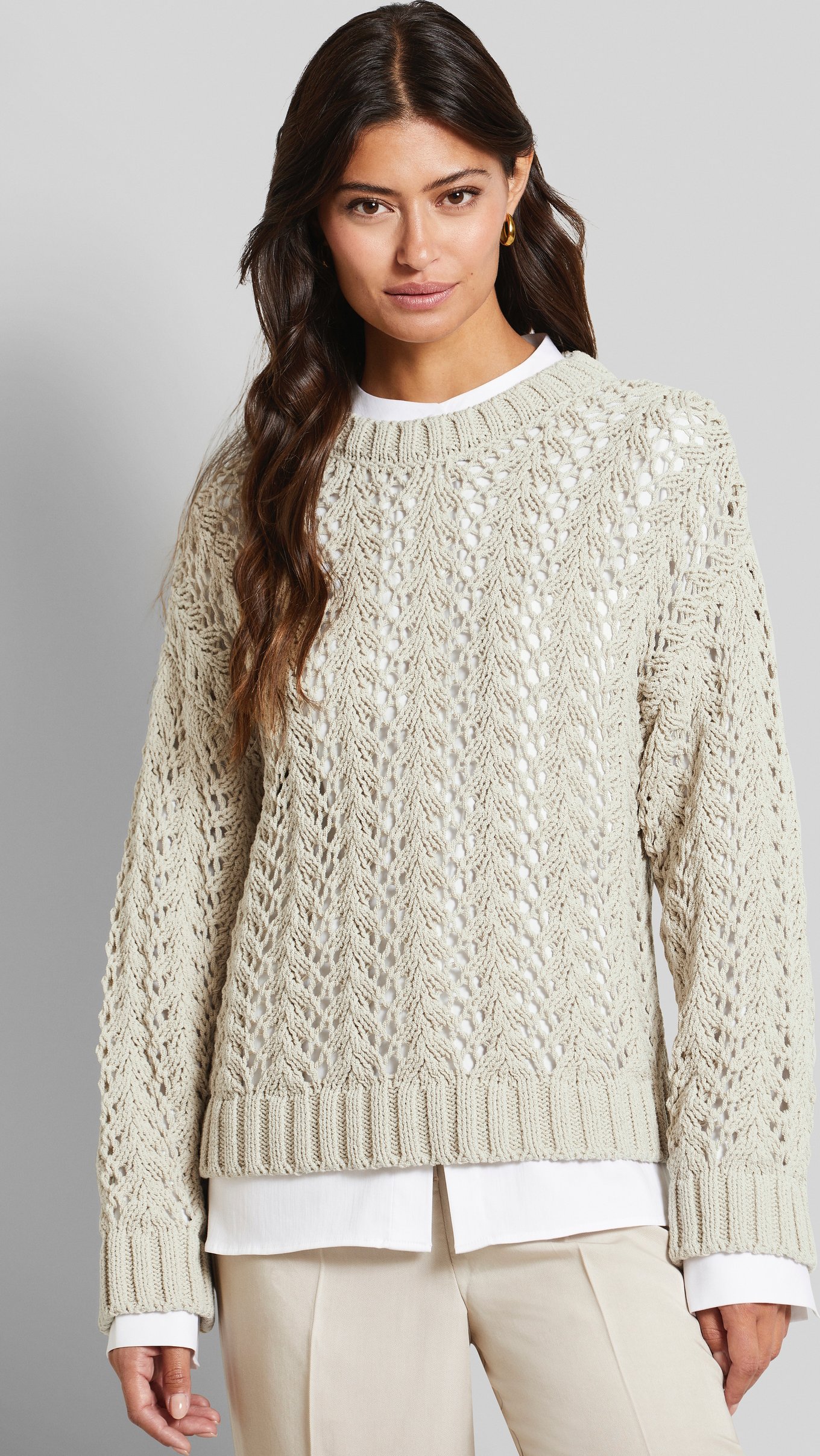 Thumbnail - Bugatti Damen Pullover mit Lochstrick