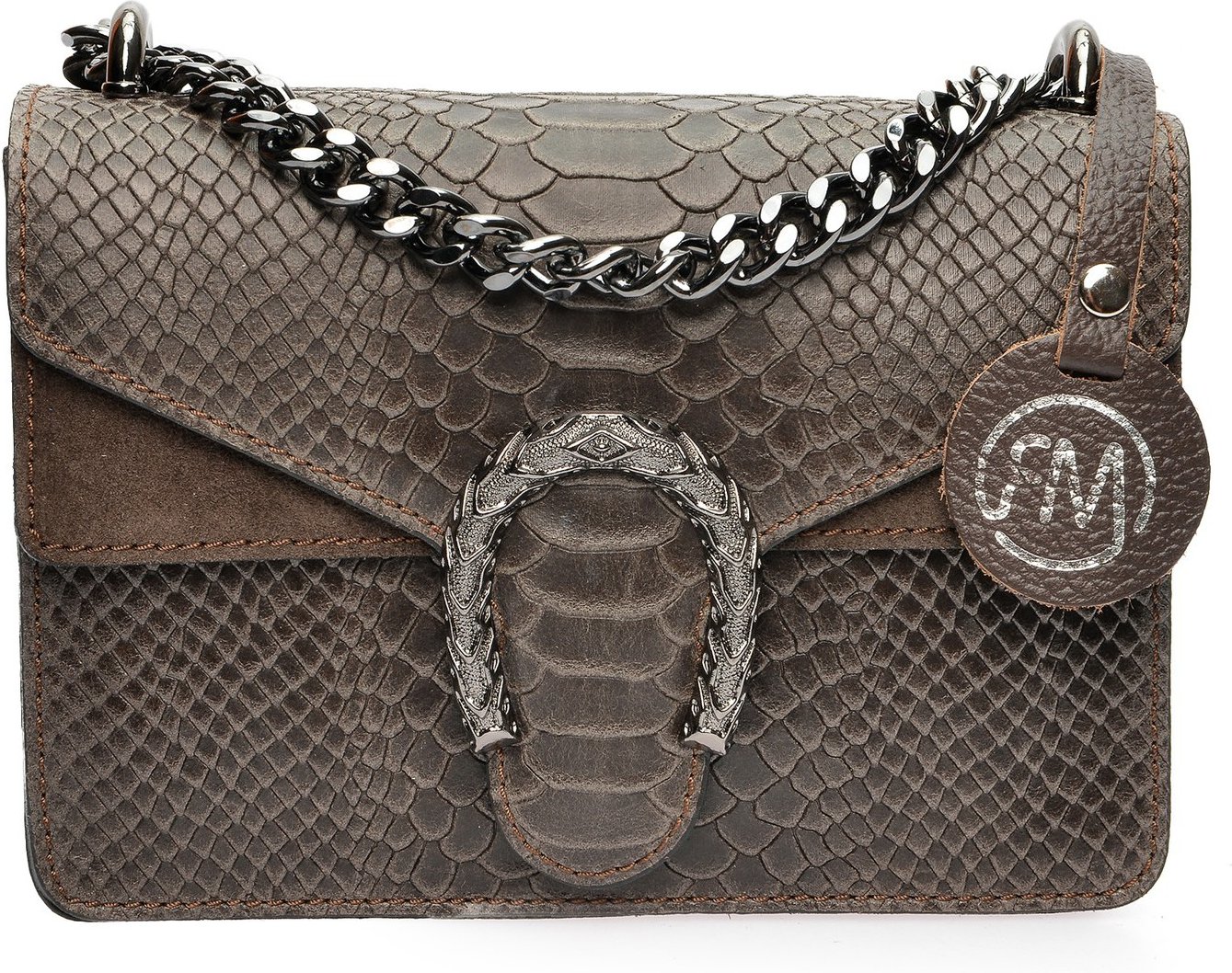 Roberta M Bordeaux Leder Tasche