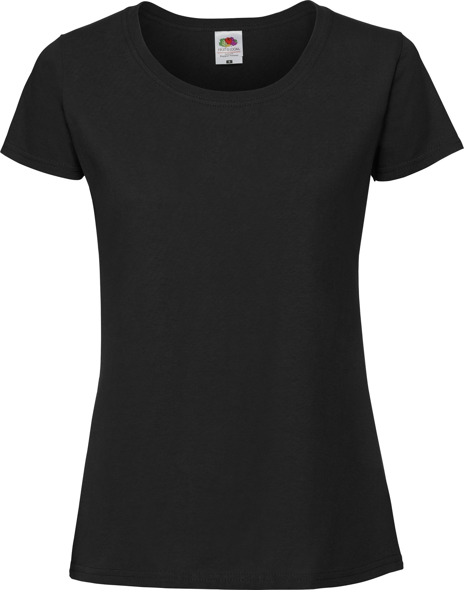 Fruit Of The Loom Womens/Ladies Fit Ringspun Premium Tshirt (Schwarz)