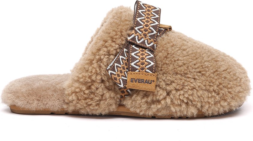 EVER AU Australien Damen Moorhen Schaffell Bogen Hausschuhe
