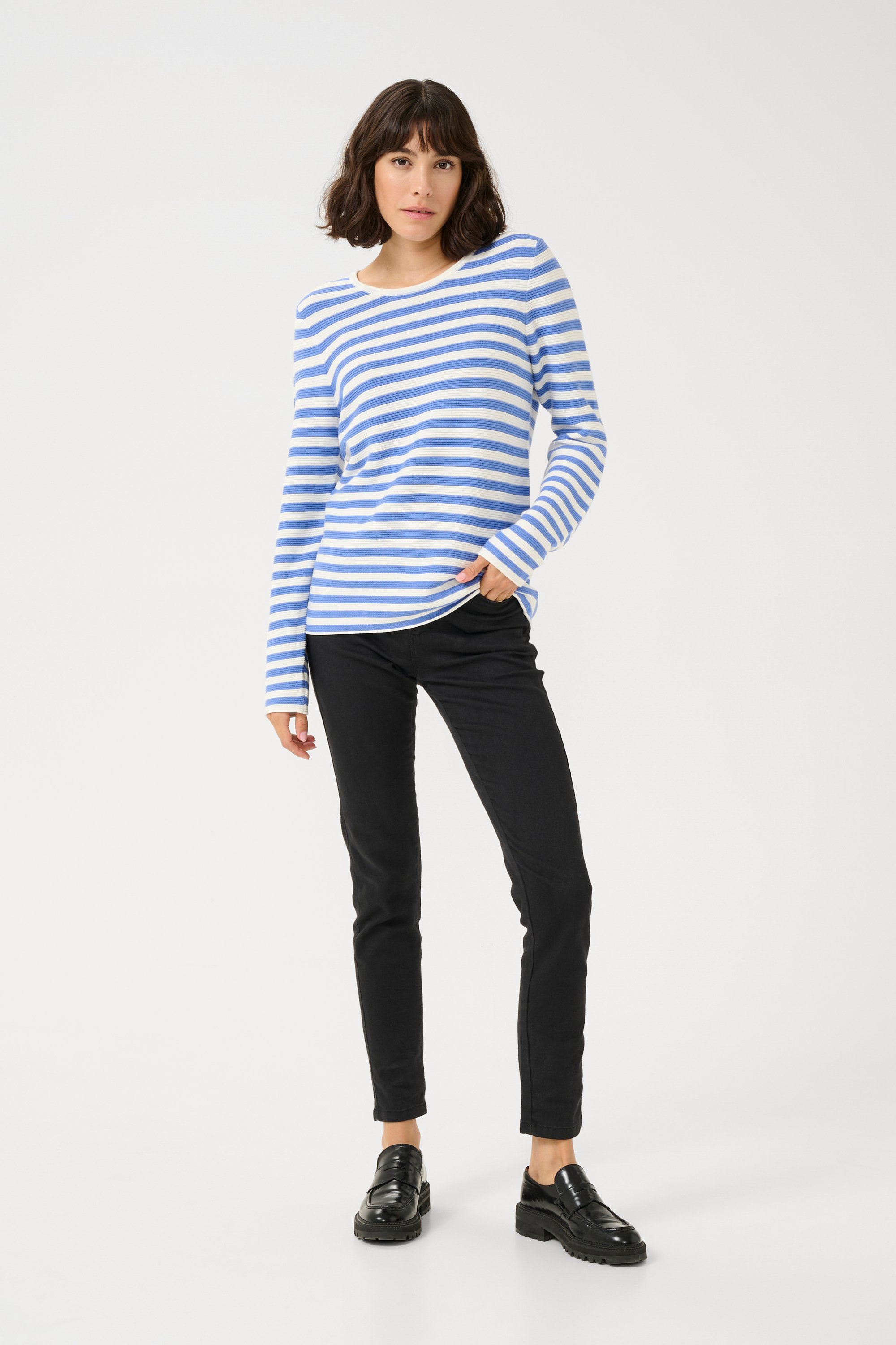 Strickpullover Regular fit blue white