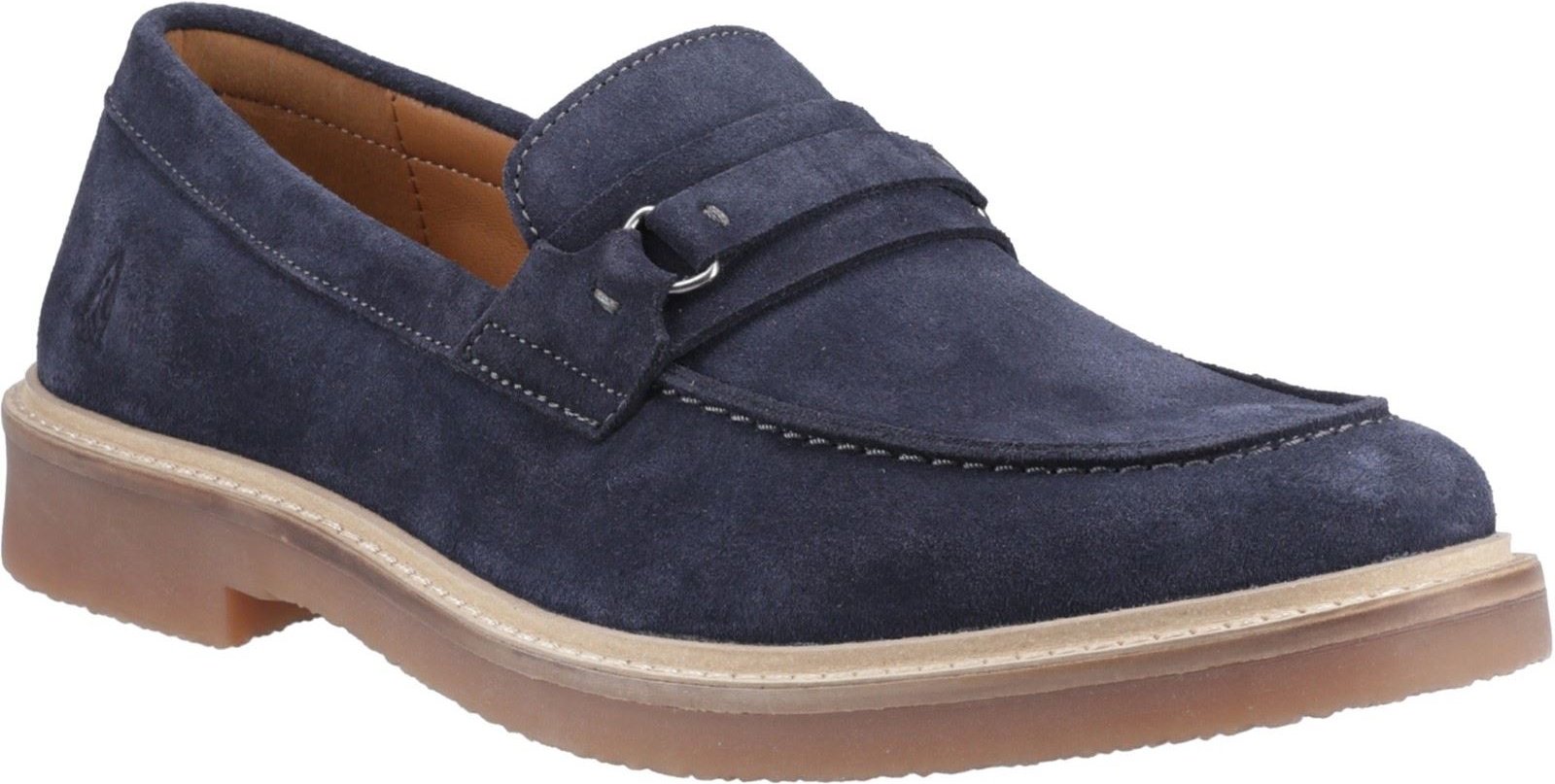 Hush Puppies Gryffin Leder Herren Navy Slipper