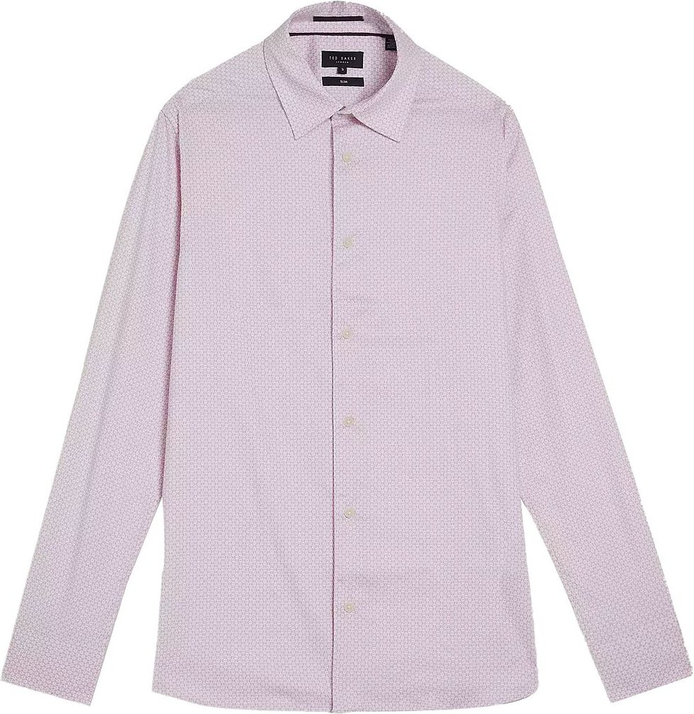 Ted Baker Faenza Herren Pink Geometrisches Hemd