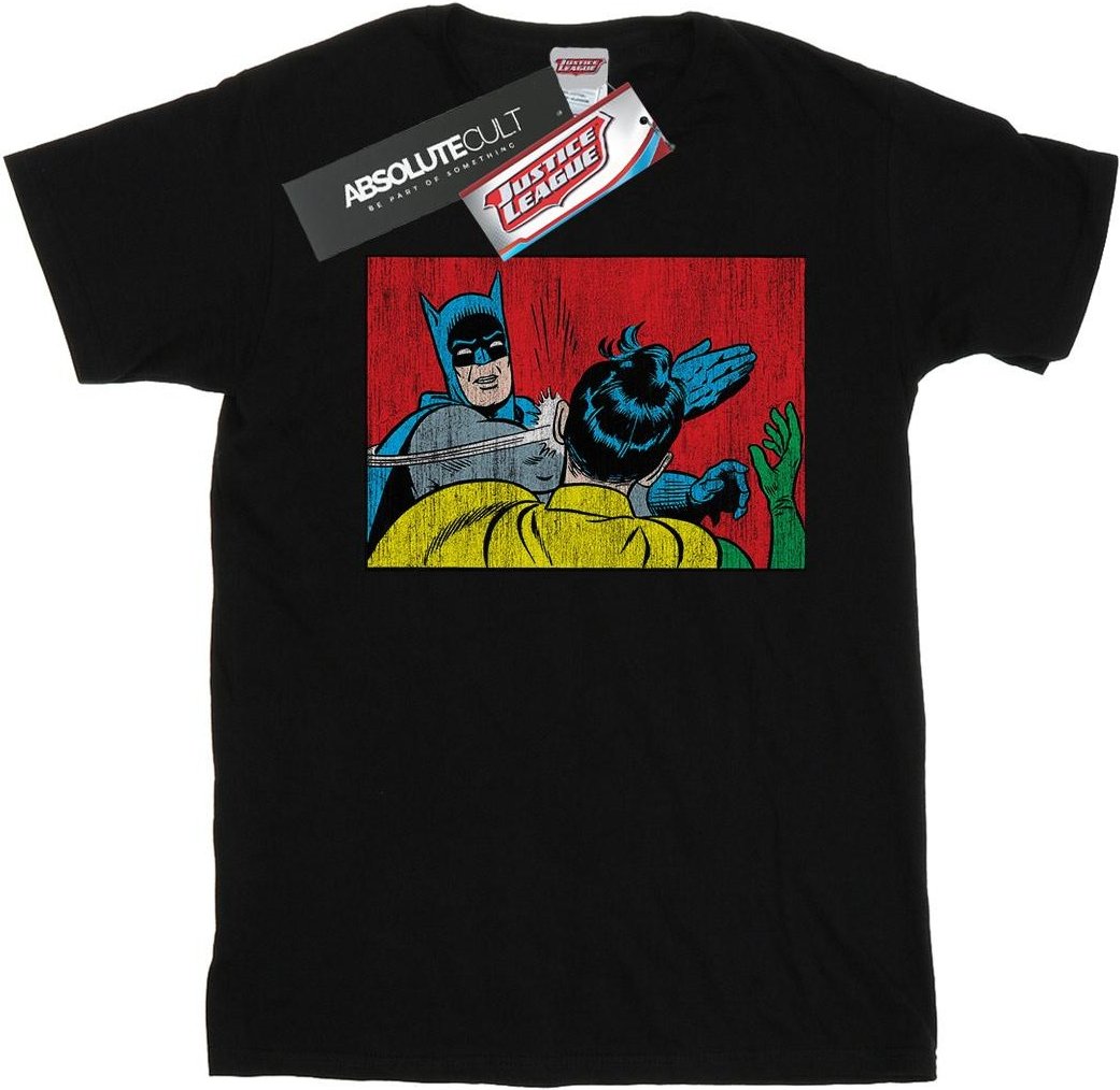 Thumbnail - DC Comics - "Batman Robin Slap" T-Shirt für Herren (Schwarz)