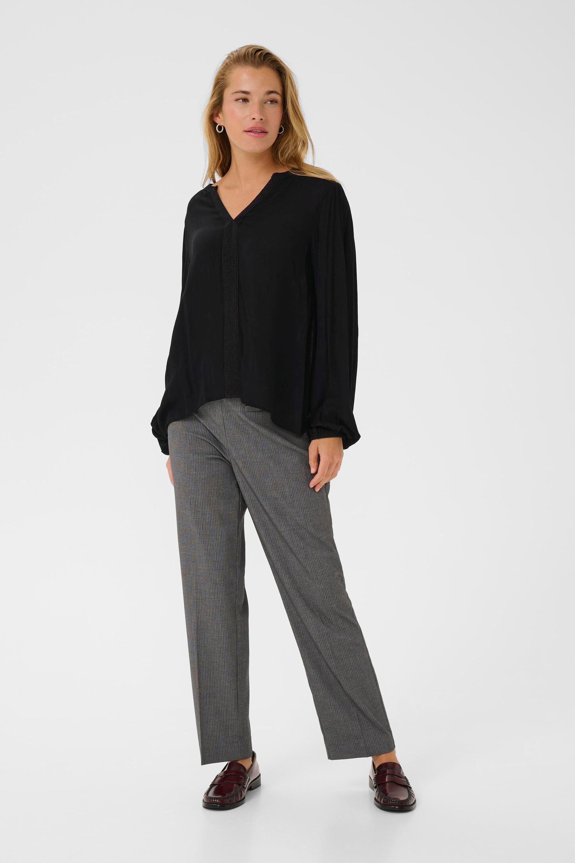 Langarm-Bluse KAstine Langarm-Bluse Regular fit black