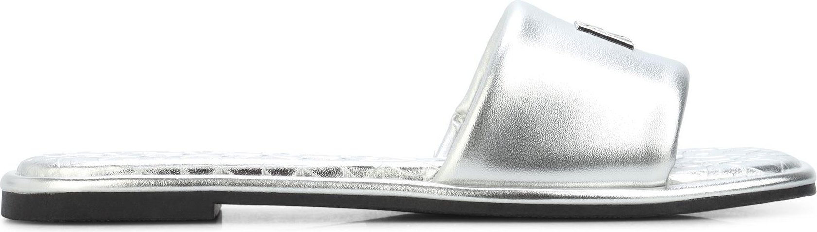 DKNY - "Bunnie" Badesandale für Damen, Flach (Silber)