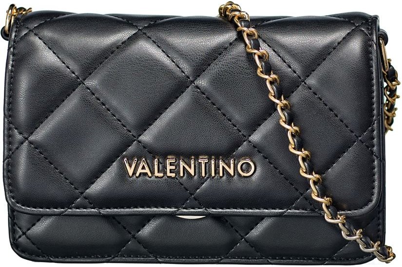 Ocarina Quilt Umhängetasche mit Klappe Schwarz