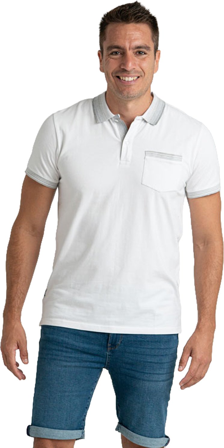 Herren Poloshirt mit kurzen Ärmeln, Tasche und kontrastierenden Details PRI2632
