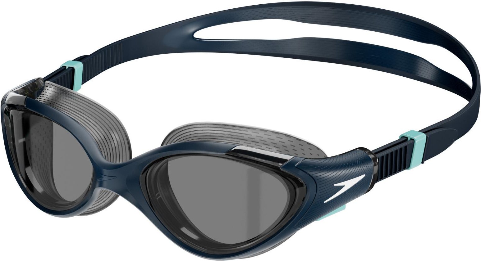 Speedo - "Biofuse 2.0" Schwimmbrille 2024 für Damen (Blau/Rauch-Grau)